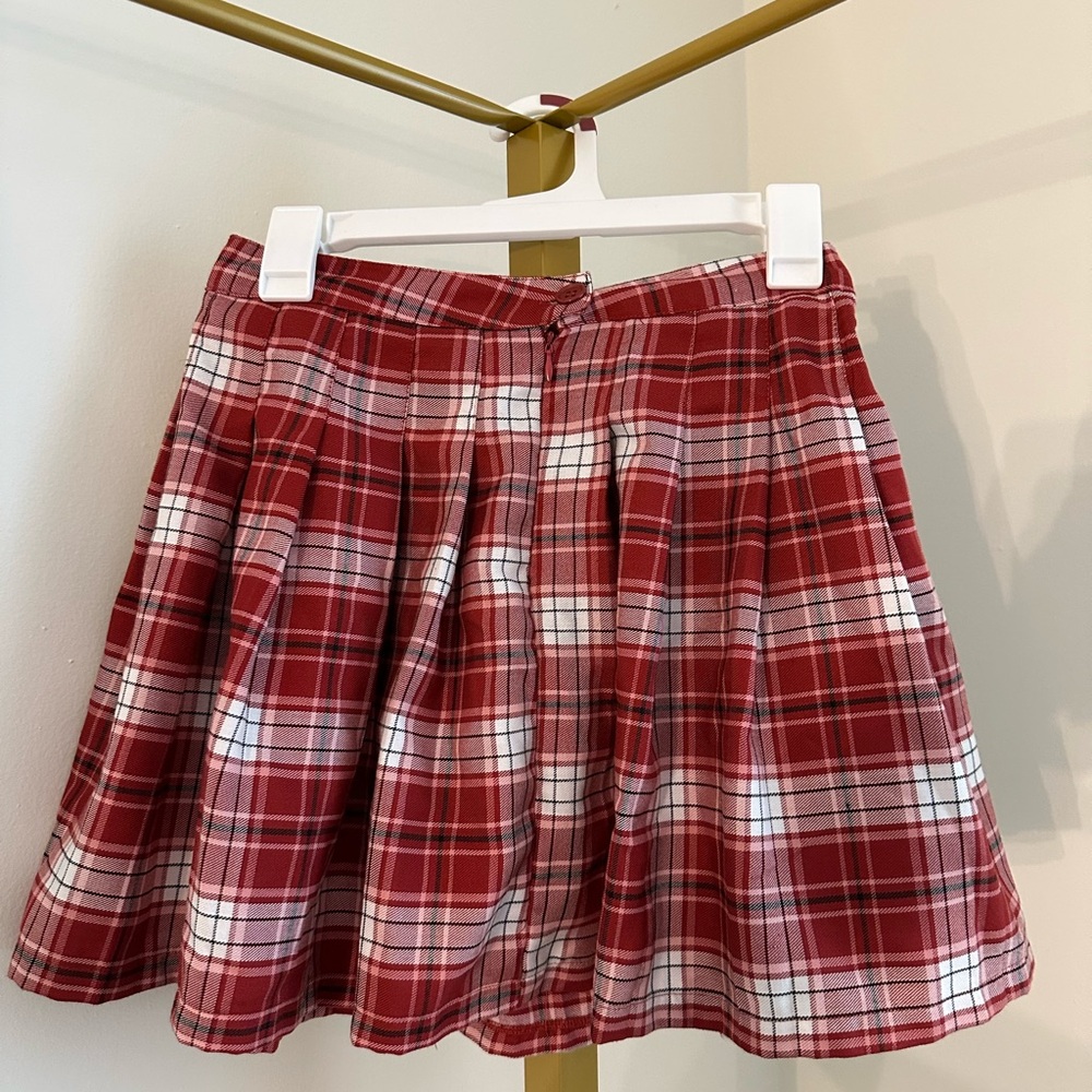 Plaid Red Skirt